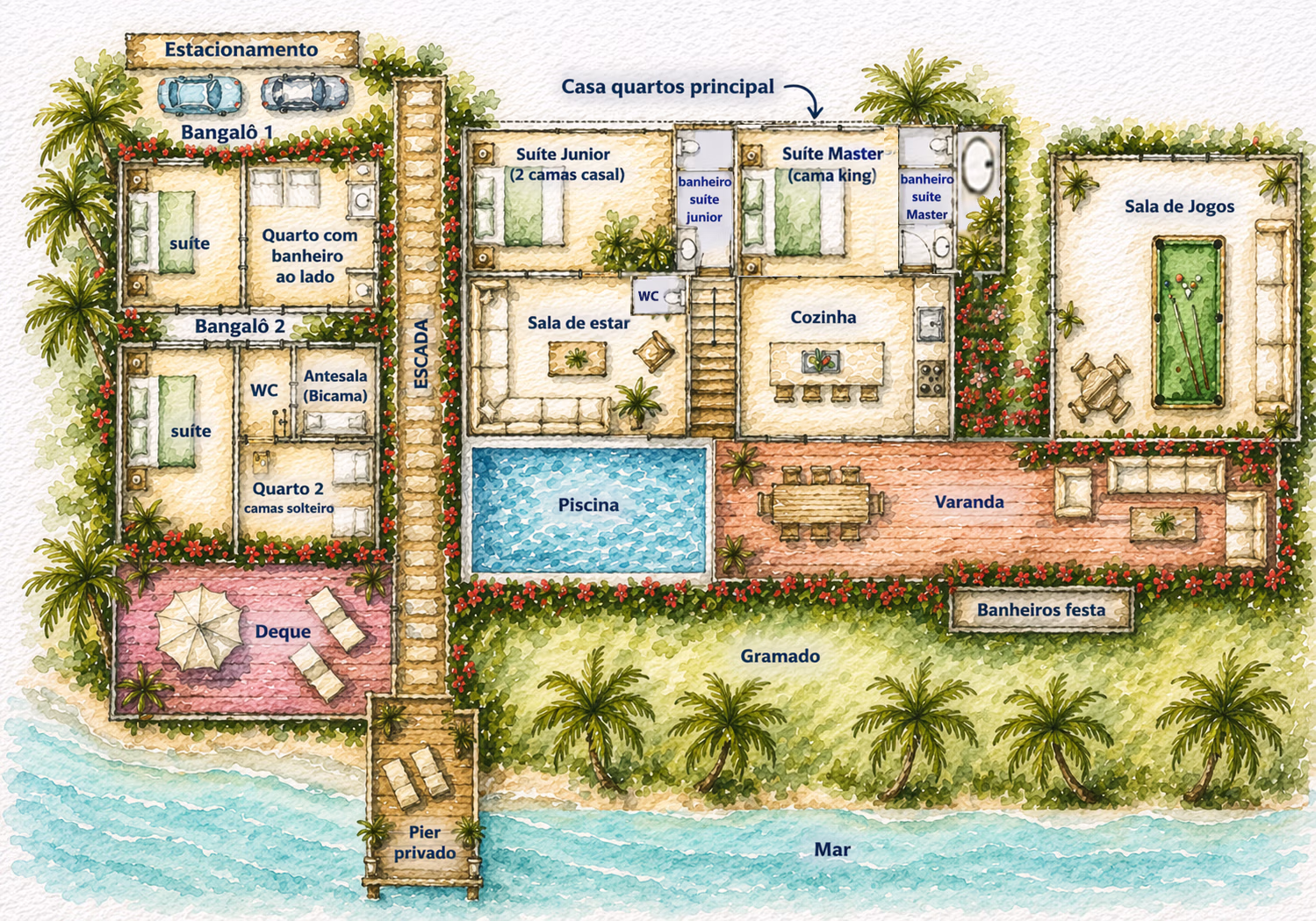 Planta da Casa dos Coqueiros